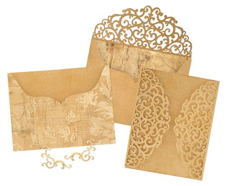 Graphic 45 Ornate Gatefold, Envelope & Pocket Die Set